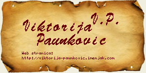 Viktorija Paunković vizit kartica